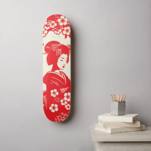 Kirschblüten-Geisha II Skateboard