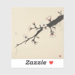 Kirschblüten-Gemäldesammlung Aufkleber