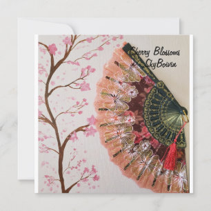 Kirschblüten gemischten Medienkunst Magnet