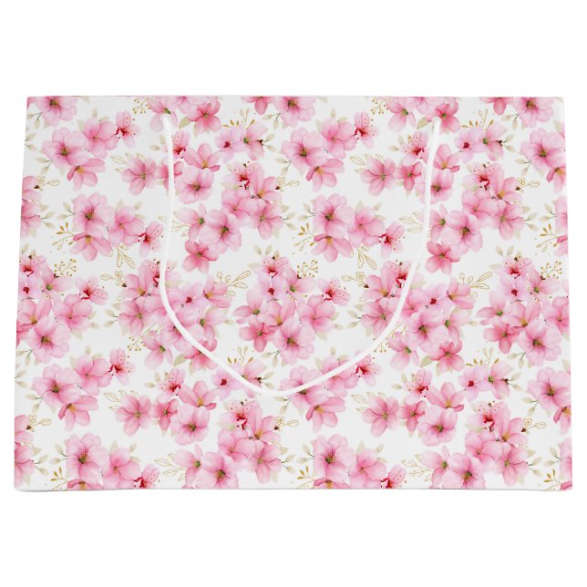 Kirschblüten-Geschenktasche Große Geschenktüte (Vorderseite)