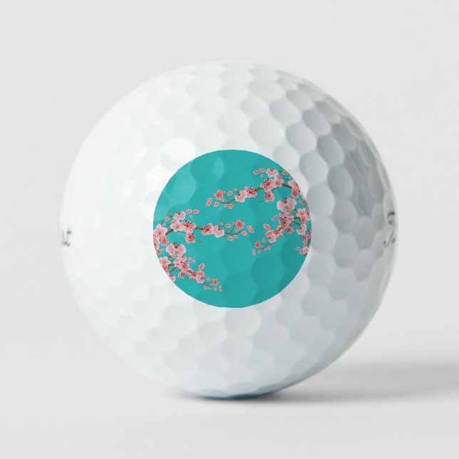 Kirschblüten-Golfbälle Golfball (Vorderseite)
