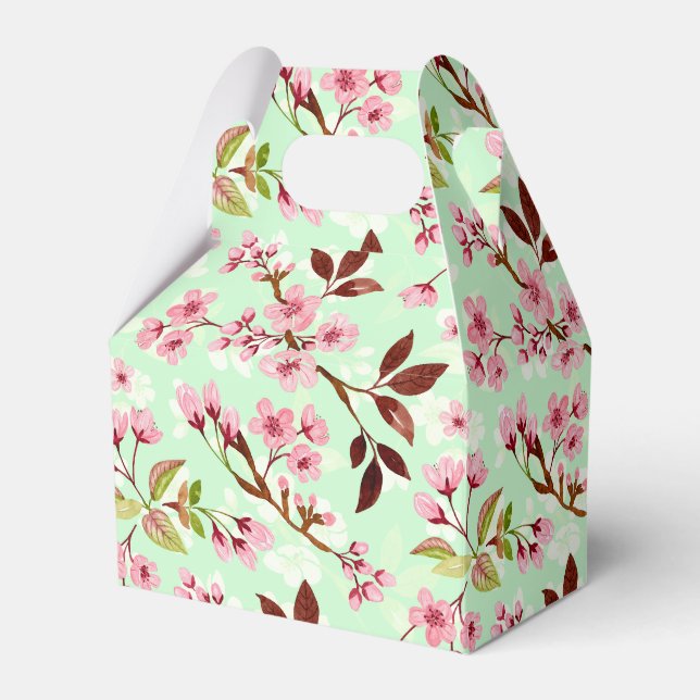 Kirschblüten - Hintergrund Geschenkschachtel (Vorderseite)