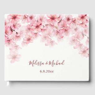 Kirschblüten-Hochzeit in Rosa und Weiß Gästebuch