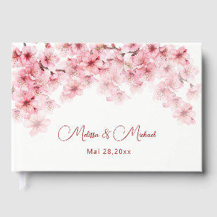 Kirschblüten-Hochzeit in Rosa und Weiß Gästebuch