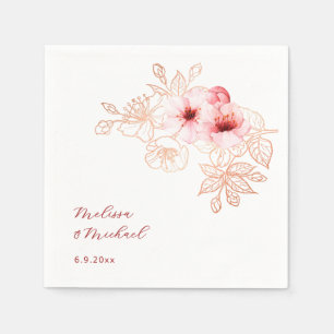 Kirschblüten-Hochzeit in Rosa und Weiß Serviette