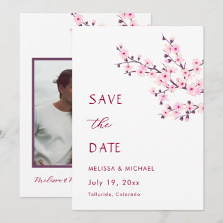 Kirschblüten-Hochzeit - Rettet das Datum Save The Date