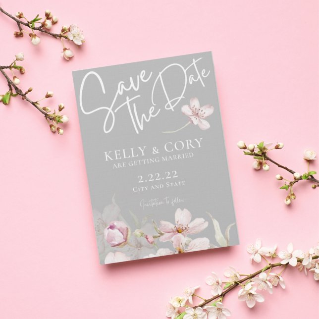 Kirschblüten-Hochzeit Save The Date Karten  (Von Creator hochgeladen)
