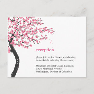 Kirschblüten-Hochzeitsempfangskarte Begleitkarte