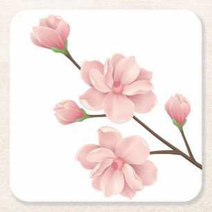 Kirschblüten-Hochzeitsfeier Rechteckiger Pappuntersetzer