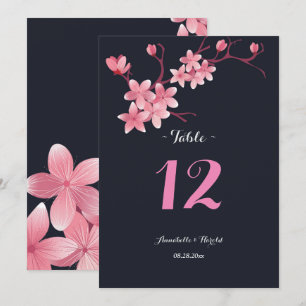 Kirschblüten Hochzeitstisch Einladung