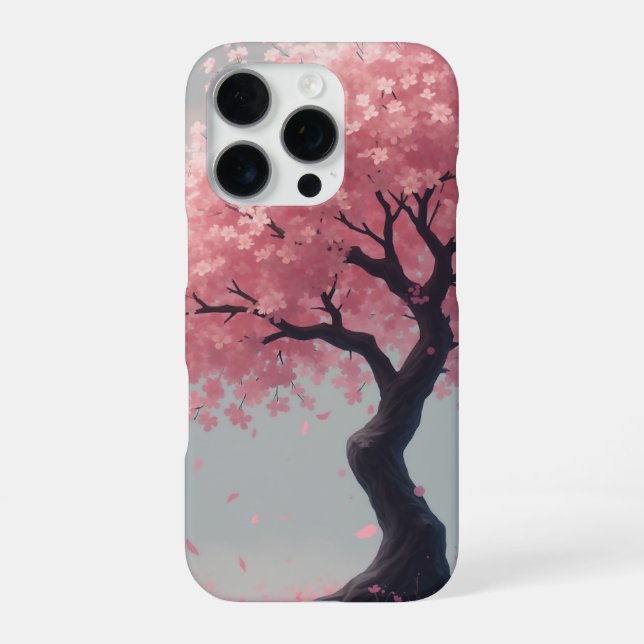 Kirschblüten-Illustration iPhone Hülle (Rückseite)