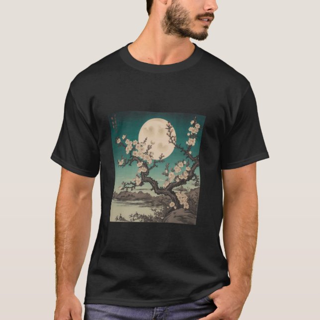 Kirschblüten im Mondlicht T-Shirt (Vorderseite)