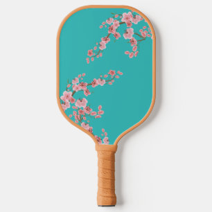 Kirschblüten in Bewegung Wasserfarbe Pickleball-Sc Pickleball Schläger