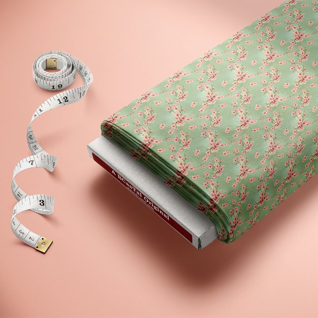 Kirschblüten in rosa und Aquamarin Stoff (Von Creator hochgeladen)