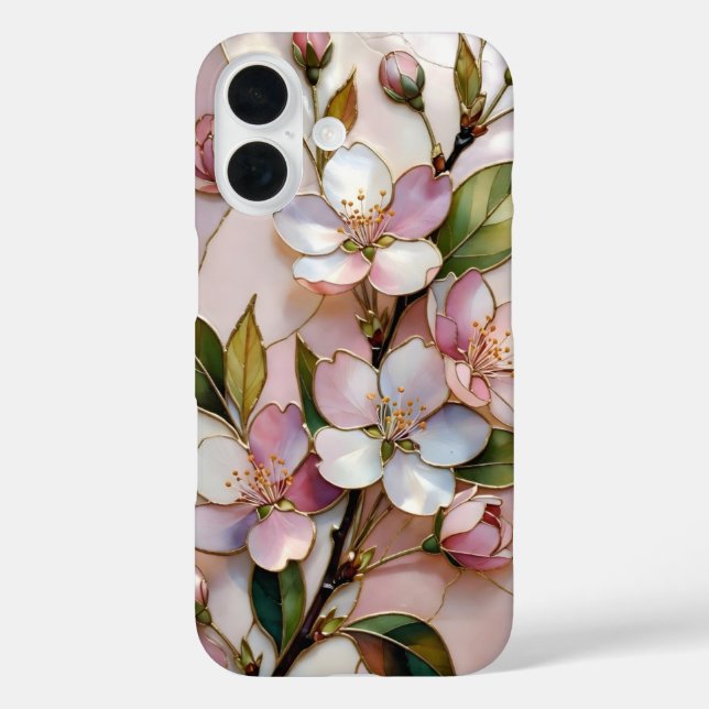 Kirschblüten iPhone-Hülle Florales Buntglas Case-Mate iPhone Hülle (Rückseite)