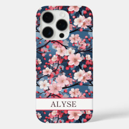 Kirschblüten Japanische Sakura Monogramm iPhone 16 Pro Hülle