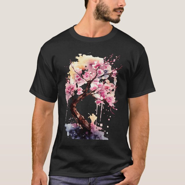 Kirschblüten-Japanischer Kirschbaum T-Shirt (Vorderseite)