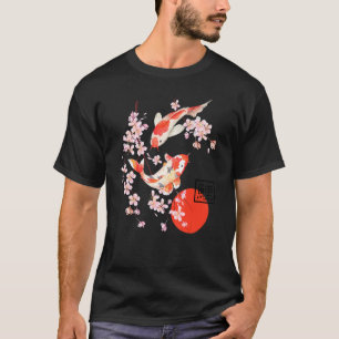 Kirschblüten-Japanischer-Koi-Karpfen-Fisch-Sakura- T-Shirt