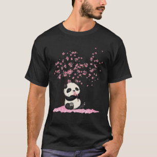 Kirschblüten-Japanischer-Panda T-Shirt