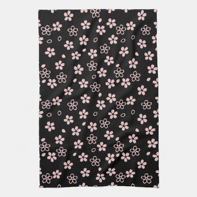 Kirschblüten, japanisches Design Geschirrtuch (Vertikal)