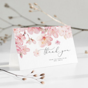Kirschblüten-Junggesellinnen-Abschied Danksagungsk Dankeskarte