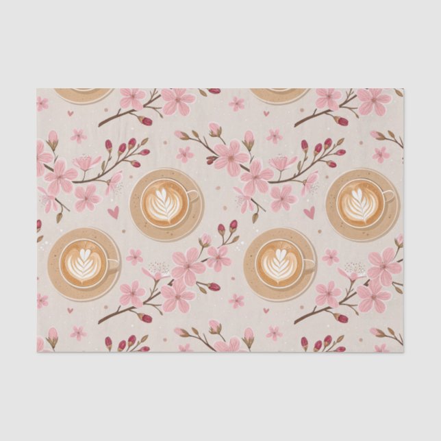 Kirschblüten-Kaffeebecher-Cozy-Muster (7) Seidenpapier (Vorderseite)