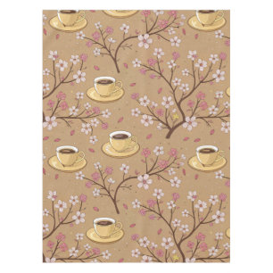 Kirschblüten-Kaffeebecher-Überzug-Muster (1) Tischdecke