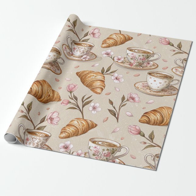Kirschblüten-Kaffeebecher-Überzug-Muster (9) Geschenkpapier (Ungerollt)