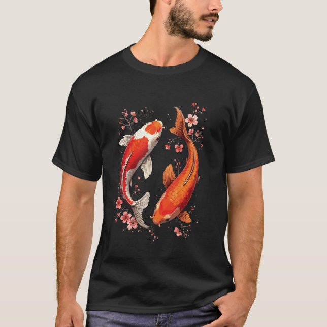 Kirschblüten-Koi-Karpfen T-Shirt (Vorderseite)
