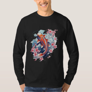 Kirschblüten-Koi-Karpfenfisch Japanische Sakura Gr T-Shirt