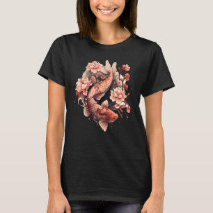 Kirschblüten-Koi-Karpfenfisch Japanische Sakura Gr T-Shirt