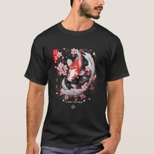 Kirschblüten-Koi-Karpfenfisch Japanische Sakura Gr T-Shirt