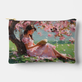 Kirschblüten-Lesemädchen-Tasche Zubehörtasche