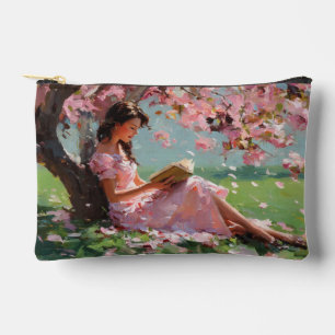 Kirschblüten-Lesemädchen-Tasche Zubehörtasche