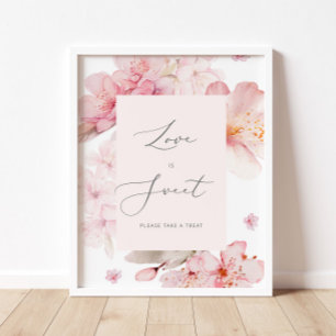 Kirschblüten Liebe ist süß, nimm eine Belohnung Po Poster
