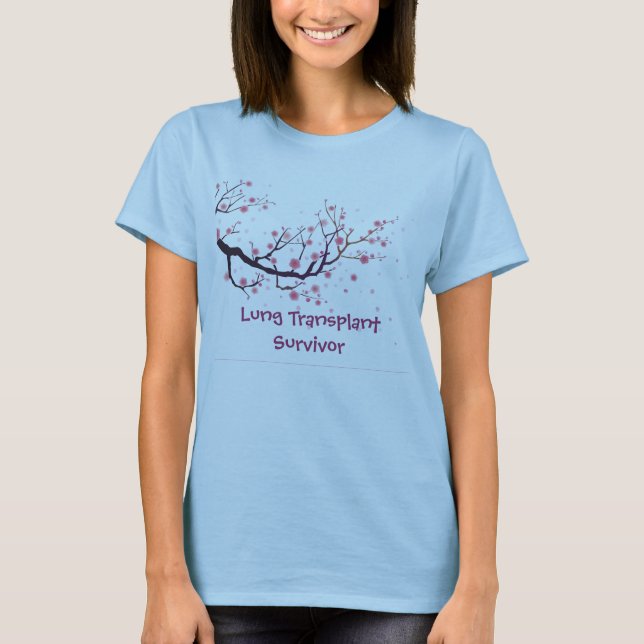 Kirschblüten, Lungen-Transplantations-Überlebender T-Shirt (Vorderseite)