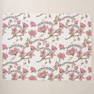 Kirschblüten-Momfulness Rosa Blumenmuster Sherpadecke