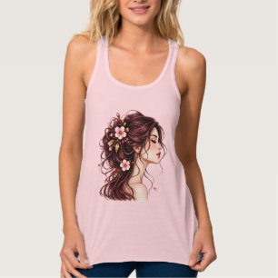 Kirschblüten-Muse-T-Shirt Tank Top