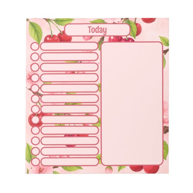 Kirschblüten Notizblock  (Vorderseite)
