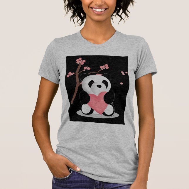 Kirschblüten-Panda T-Shirt (Vorderseite)