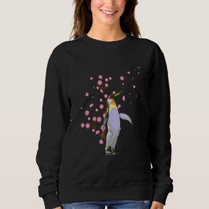 Kirschblüten Pinguin Tier Japanisch Sakura Fluss Sweatshirt