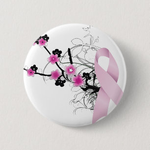 Kirschblüten-Rosa-Band Button