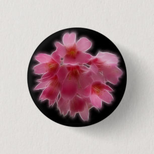 Kirschblüten-Rosa-Baum-Blume Button