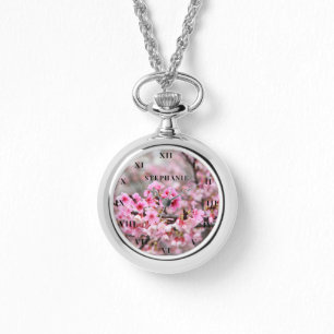 Kirschblüten-Rosa-Blume Sakura Frühlingszeit  Armbanduhr