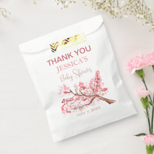 Kirschblüten-Rosa-Blumen-Baby-Shower-Mädchen Geschenktütchen