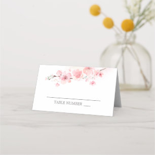 Kirschblüten-Rosa-Blüten Platzkarte