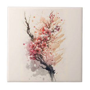 Kirschblüten Rosa Rot Floral Küche Badezimmer Fliese
