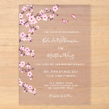 Kirschblüten-Rosa-Transparent-Hochzeit