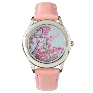 Kirschblüten-Rosa-Uhr Armbanduhr