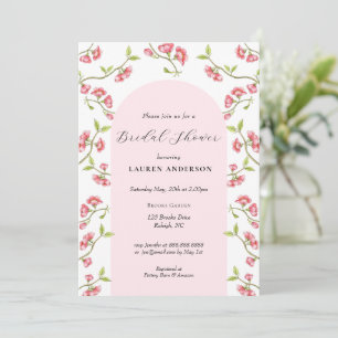Kirschblüten-Rosa und Weiße Hochzeitsdusche Einladung